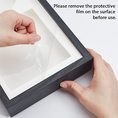 Wooden CD Display Stands with Glass ODIS-WH0108-098-1