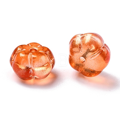 Autumn Theme Transparent Glass Beads GLAA-P049-A01-1