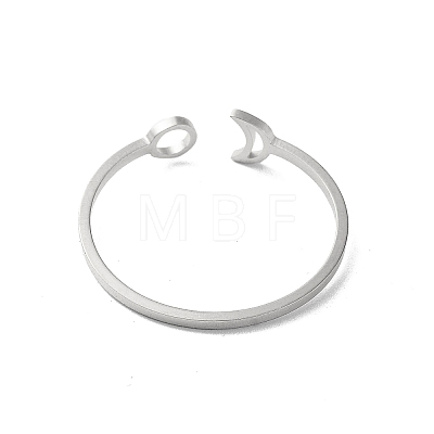 Non-Tarnish 304 Stainless Steel Open Rings STAS-R226-07P-1