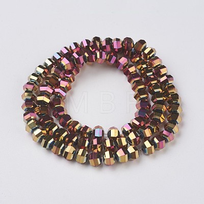 Electroplate Glass Beads Strands EGLA-L012-B-FP01-1