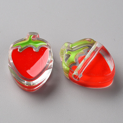 Transparent Enamel Acrylic Beads TACR-S155-003-1