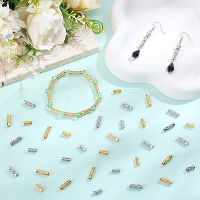 80Pcs 4 Styles Stainless Steel Hollow Tube Beads STAS-PA0001-09-1