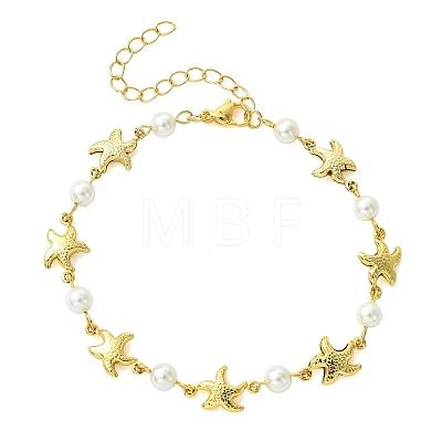 Ocean 304 Stainless Steel Sea Animals Link Chain Anklets for Women AJEW-AN00823-02-1