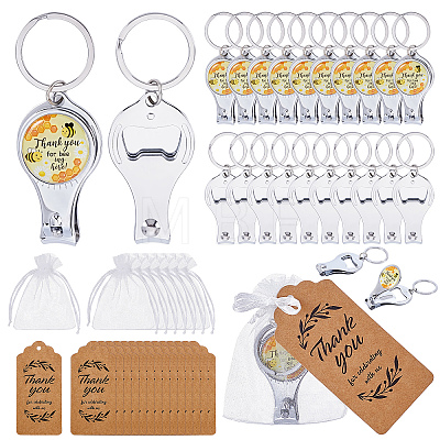 60Pcs Carbon Steel & Resin Nail Clipper Keychain MRMJ-WA0001-10A-1