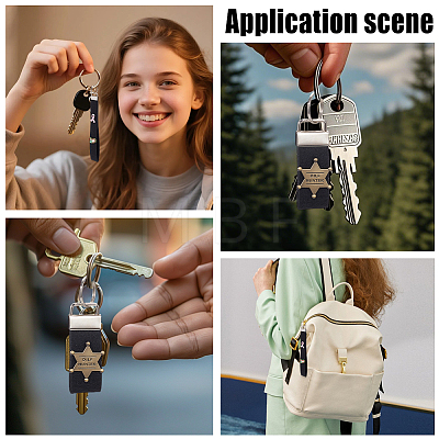 4Pcs 2 Styles Felt Keychain Clasps FIND-GF0009-68-1