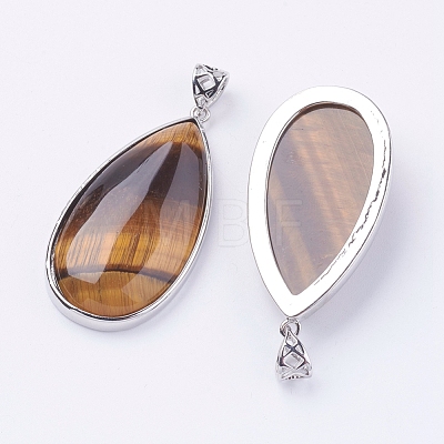 Natural Tiger Eye Big Pendants G-I184-02-1