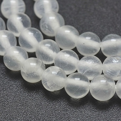 Natural Selenite Beads Strands X-G-G792-24A-1