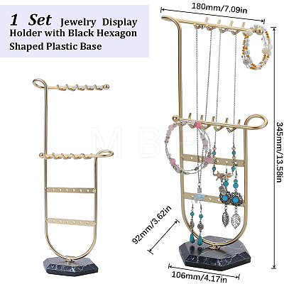 SUNNYCLUE 1 Set Iron Storage Jewelry Rack ODIS-SC0001-04MG-1