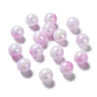 Two Tone Opaque Acrylic Beads SACR-P024-01B-W04-1