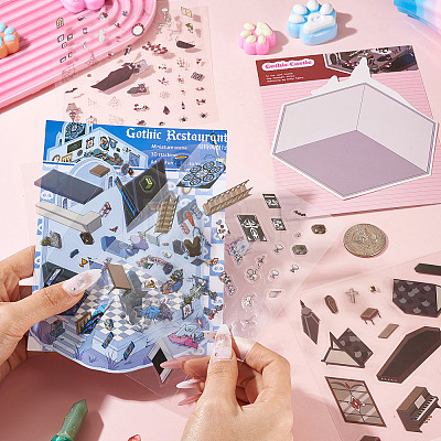 PET Plastic Picture Stickers DIY-TA0015-86-1
