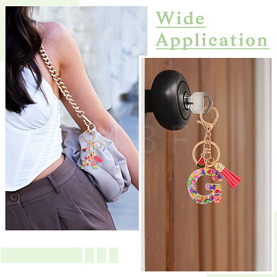 Fruit Series Letter Resin Keychains KEYC-TAC0033-02E-1