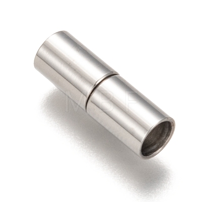 Column 304 Stainless Steel Magnetic Clasps with Glue-in Ends STAS-I026-03-1