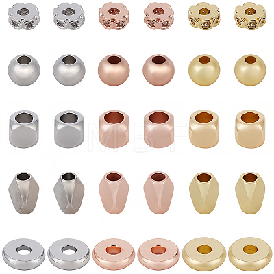 171Pcs 15 Styles Brass & Cubic Zirconia Beads Findings Kits KK-BBC0025-83-1