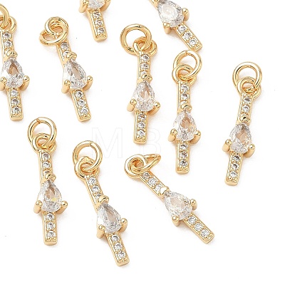 SHEGRACE Brass Micro Pave Cubic Zirconia Pendants XGRQ3D809-512G-1