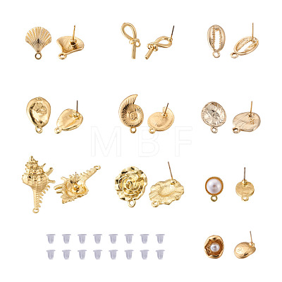 Alloy Stud Earring Findings PALLOY-TA0002-12LG-1