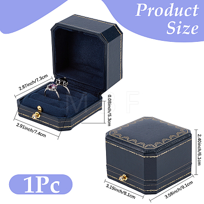 Rectangle Cardboard Jewelry Couple Ring Storage Boxes CON-CL0001-15-1