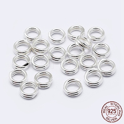 925 Sterling Silver Split Jump Rings STER-F036-01S-0.6x7m-1