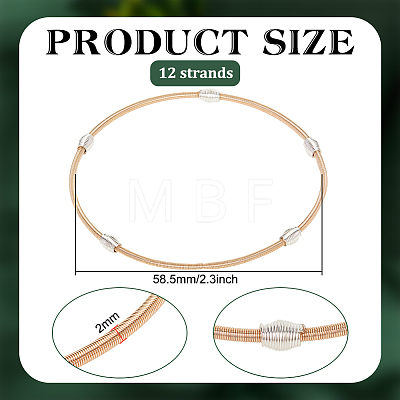 12Pcs Spring Bracelets Set BJEW-BC0001-13KCG-1