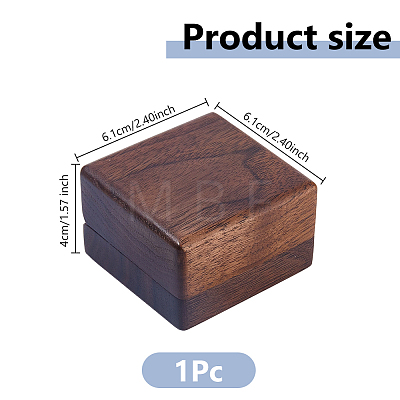 Wood Cuff-link Gift Storage Magnetic Boxes CON-WH0089-217B-1