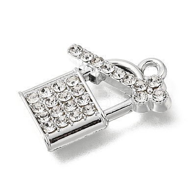 UV Plating Alloy Crystal Rhinestone Pendants RB-CBAD37D-09P-1
