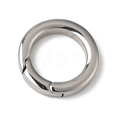 Tarnish Resistant 304 Stainless Steel Spring Gate Rings STAS-D070-01P-2-1