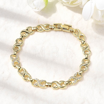 Brass Link Chain Bracelets for Women BJEW-H630-05G-1