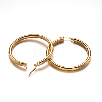 Ring 304 Stainless Steel Hoop Earrings EJEW-L142-008-1