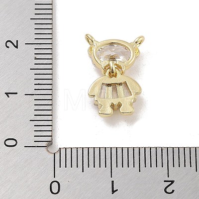 Brass Pave Clear Cubic Zirconia Pendants KK-Z061-18G-01-1