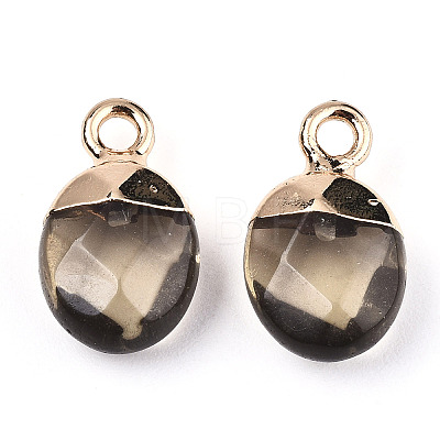 Faceted Glass Charms X-GLAA-N040-007A-1