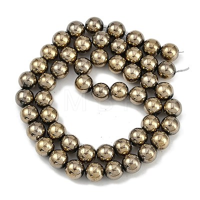 Electroplated Synthetic Magnetic Hematite Beads Strands G-G174-L01-03-1