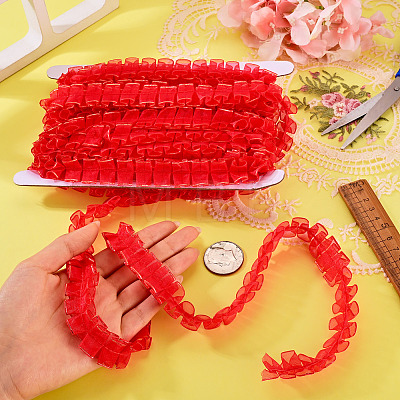 10M Double Layer Polyester Lace Ribbon OCOR-TA0004-14D-1