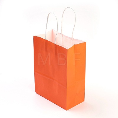Pure Color Kraft Paper Bags AJEW-G020-D-08-1