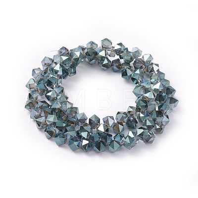 Electroplate Glass Beads Strands EGLA-F145-FR03-1