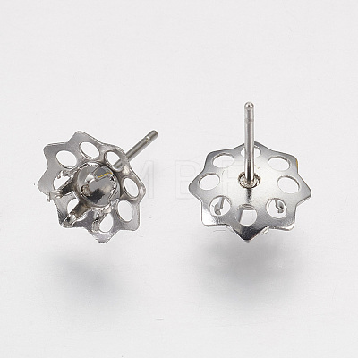304 Stainless Steel Ear Stud Components STAS-G187-15P-1