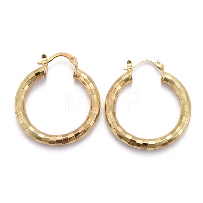 Brass Hoop Earring EJEW-P265-01G-1