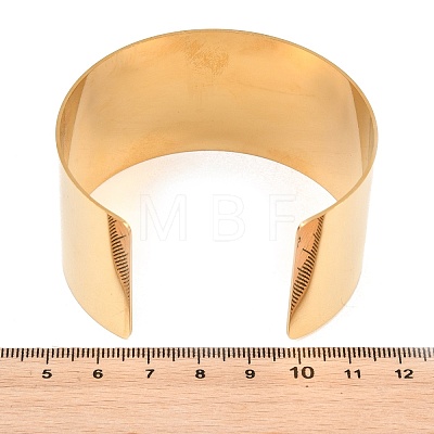 Women's 304 Stainless Steel Cuff Bangles BJEW-C152-01G-1