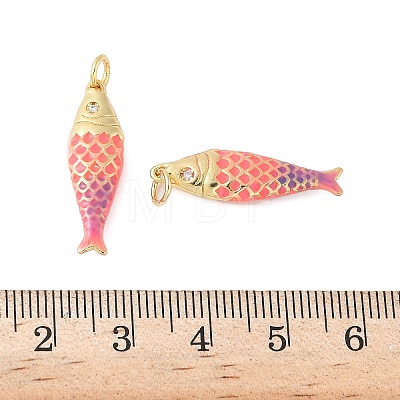 Brass Enamel Pendants X-KK-B148-14G-03-1