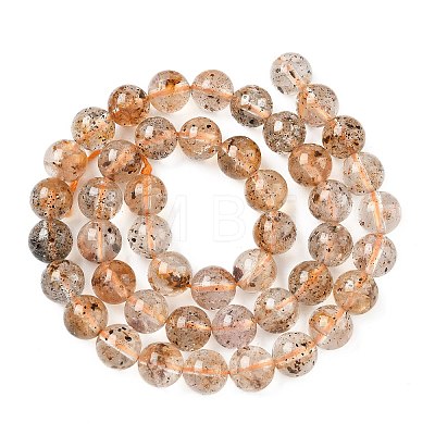 Natural Herkimer Diamond Beads Strands G-Z115-C03-8mm-1