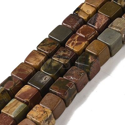 Natural Picasso Jasper Beads Strands G-Q161-C01-02-1