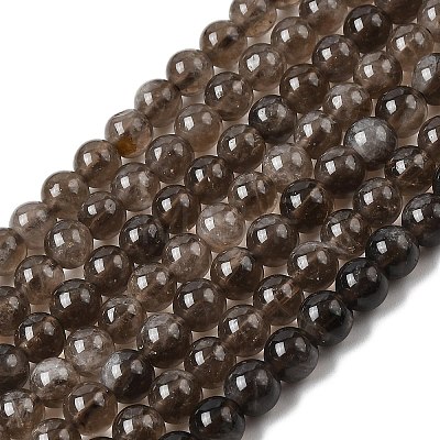 Natural Smoky Quartz Beads Strands G-B167-A09-6mm-1
