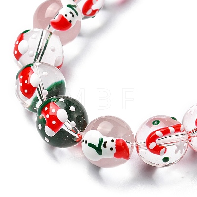 Christmas Theme Handmade Lampwork Beads Strands LAMP-A154-02A-1