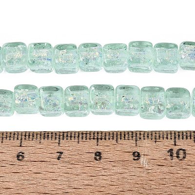 Handmade Foil Glass Beads Strands FOIL-Q002-04F-1
