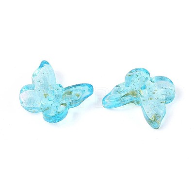 Transparent Spray Painted Glass Charms LS-GLAA-T016-22B-1
