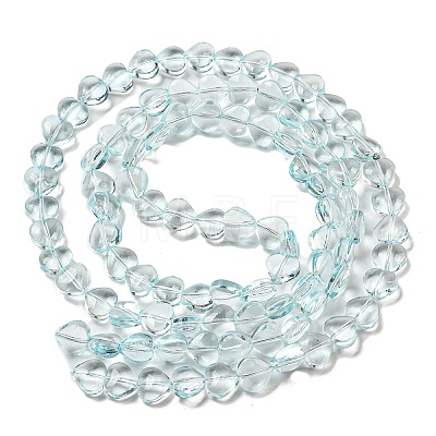 Baking Paint Transparent Glass Beads Strands DGLA-A08-T8mm-KD05-1