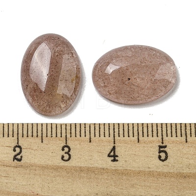 Natural Strawberry Quartz Cabochons G-C115-01A-18-1