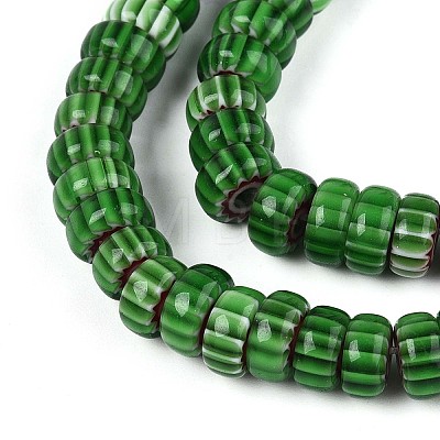 Handmade Millefiori Glass Beads Strands LAMP-T021-27B-06-1