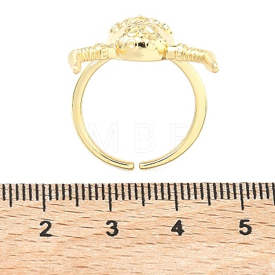 Brass Cuff Rings RJEW-D341-01G-1