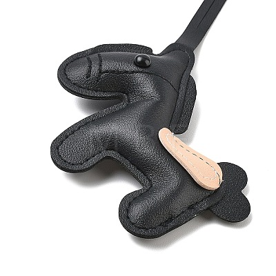Horse PU Leather Pendant Decorations HJEW-A012-01E-1