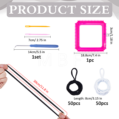 1Pc Square Plastic Elastic Cord Braiding Machine DIY-ME0003-37-1