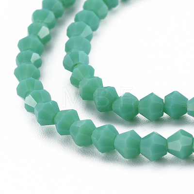 Opaque Solid Color Glass Beads Strands GLAA-Q080-4mm-B08-1